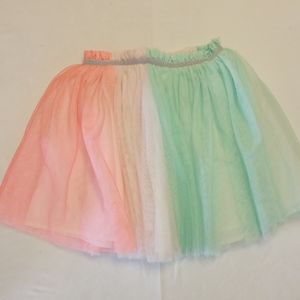 Carters tulle tutu skirt, pink/white/green, girls, size 7